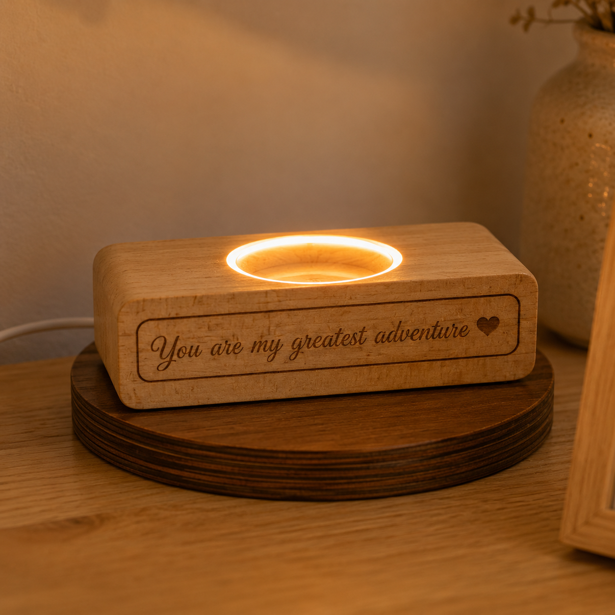 Base with LED light