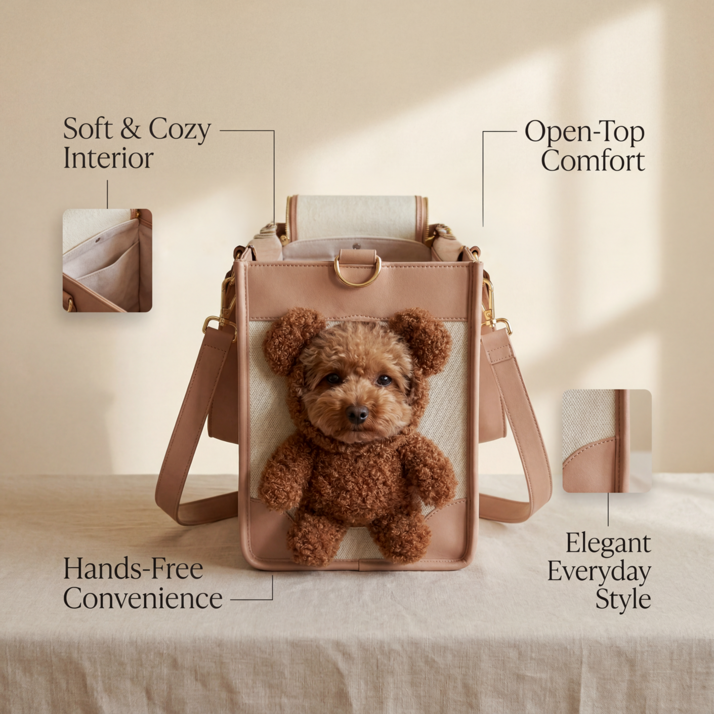 Teddy Bear Pet Tote