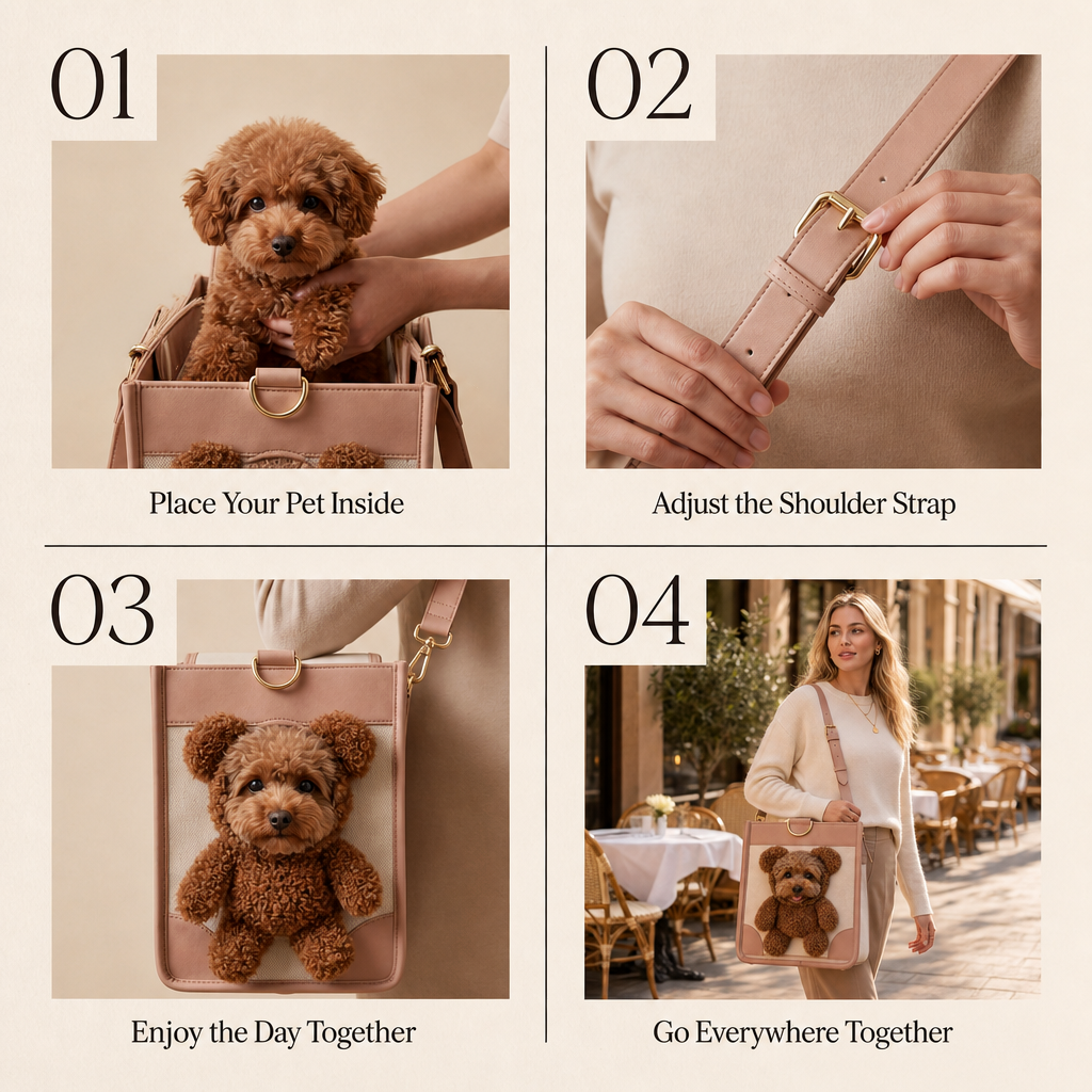 Teddy Bear Pet Tote